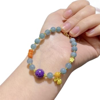 Nefritový náramok pre ženy, ručne vyrobený, originálny dizajn, etnický geometrický štýl, pôvod: Lianyungang