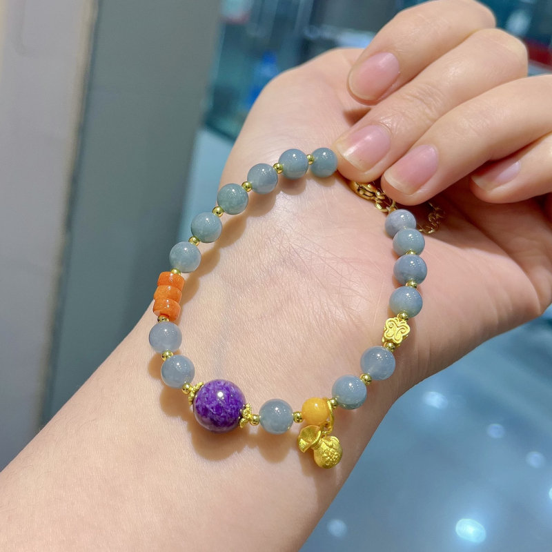 Nefritový náramok pre ženy, ručne vyrobený, originálny dizajn, etnický geometrický štýl, pôvod: Lianyungang