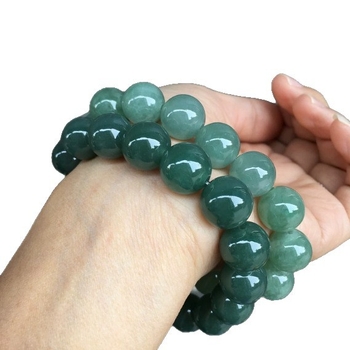 Unisex náramok z jade, ľadovo voskového typu, guľôčkové koráliky, ručne vyrobený, prispôsobiteľný