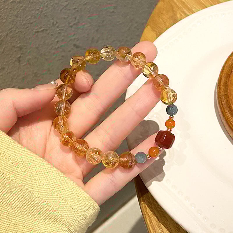 Ručne vyrobený Tower Crystal náramok, etnický štýl, literárny retro dizajn