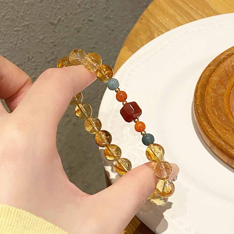 Ručne vyrobený Tower Crystal náramok, etnický štýl, literárny retro dizajn