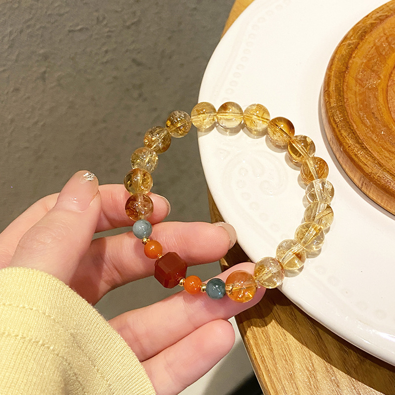 Ručne vyrobený Tower Crystal náramok, etnický štýl, literárny retro dizajn