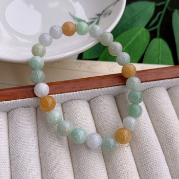 Náramok z jadeitu s pozlátením, ručne vyrábaný, geometrický tvar, unisex