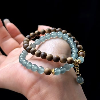 Náramok z korálikov agarwood v čínskom štýle pre ženy