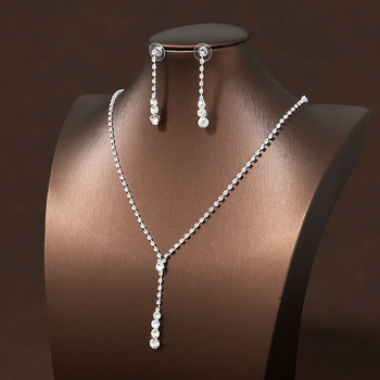 Set náhrdelníka a náušníc: luxusný lesk, zliatina, retiazka tkaná, prívesok Plexiglass, technika tkania, štýl Old Money