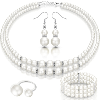 Nevjesta set ogrlice i naušnica, geometrijski dizajn, plast/smola, obični lanac, obujam 21–50 cm