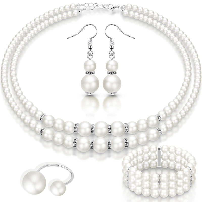 Nevjesta set ogrlice i naušnica, geometrijski dizajn, plast/smola, obični lanac, obujam 21–50 cm