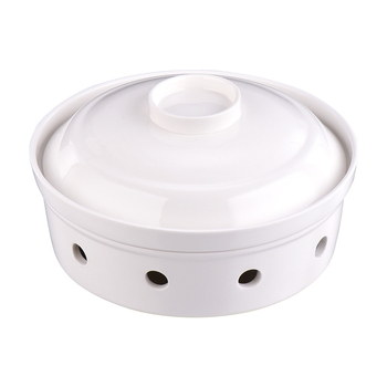 Ovalus keraminis garavimo padėklas maistui šildyti (keramika, ovalus formos, mikrobangų krosnelė atspari, paprastas stilius, pritaikomas)