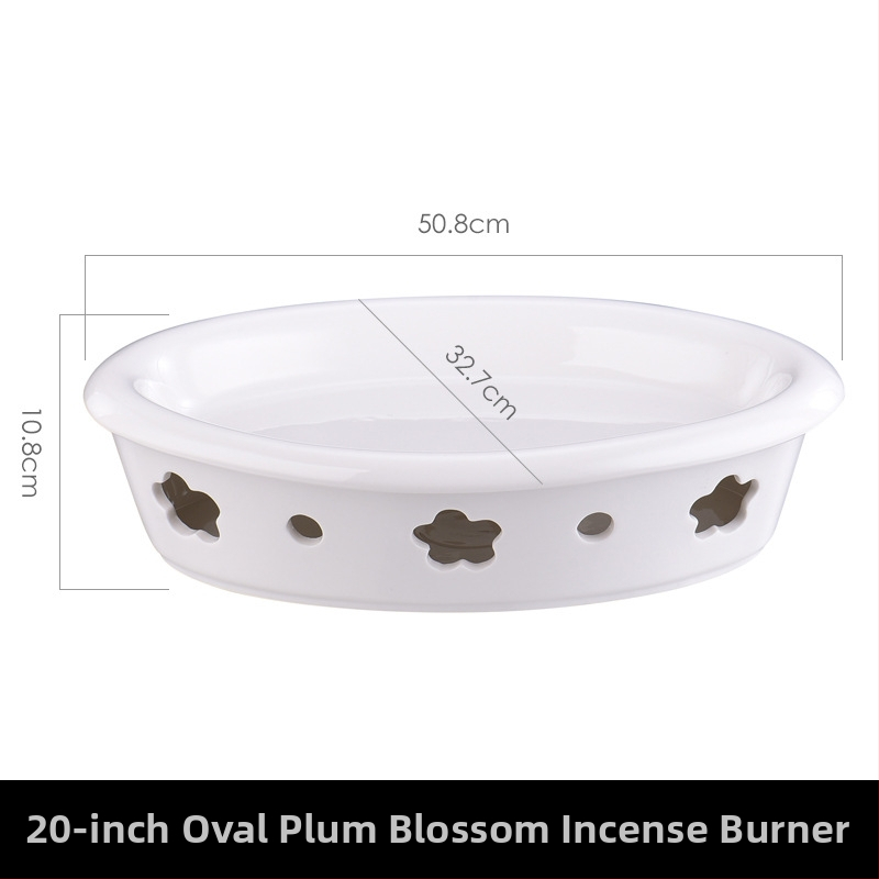 Ovalus keraminis garavimo padėklas maistui šildyti (keramika, ovalus formos, mikrobangų krosnelė atspari, paprastas stilius, pritaikomas)