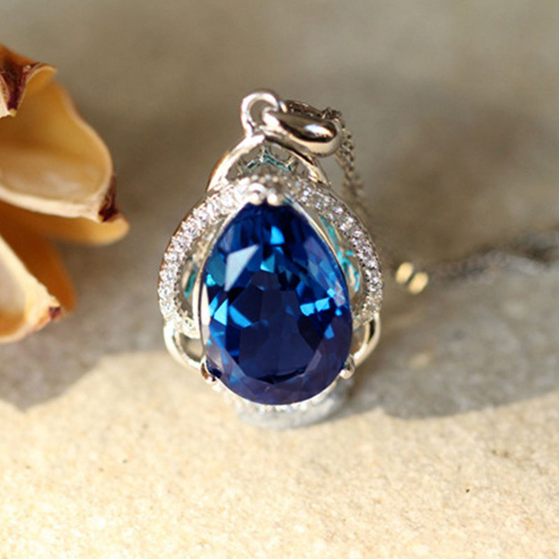 Nyaklánc csepp alakú cirkón medállal, réz anyagból, elektroplakálás, keresztlánc, XL-115