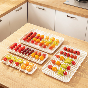 Plastikinė Candied Hawthorn parodomoji plokštelė, kvadratinė forma, modernus paprastas stilius, logotipo spausdinimas ir pritaikymas galimi