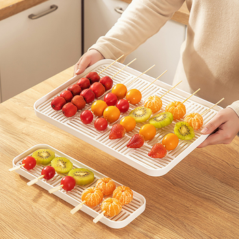 Plastikinė Candied Hawthorn parodomoji plokštelė, kvadratinė forma, modernus paprastas stilius, logotipo spausdinimas ir pritaikymas galimi