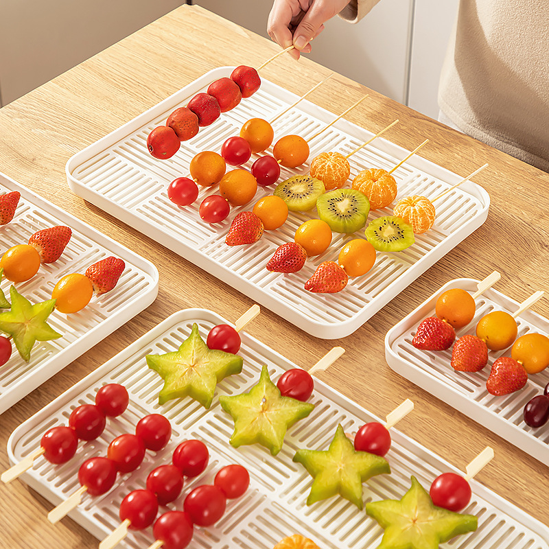 Plastikinė Candied Hawthorn parodomoji plokštelė, kvadratinė forma, modernus paprastas stilius, logotipo spausdinimas ir pritaikymas galimi