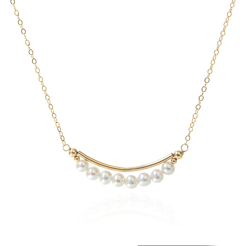 Ogrlica od srebra 925 s privjeskom osmijeha od baroknih školjki, geometrijski stil, križni lanac