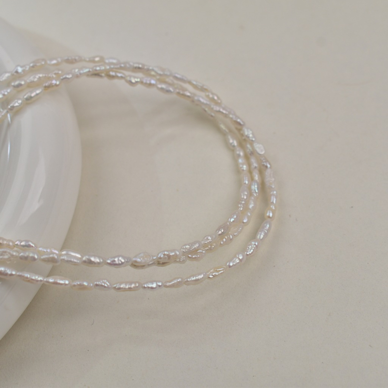 Barok mageveepärlid kaelakee, paljas kivi stiil, Snow Energy bränd, 2025. aasta suve lansseerimine