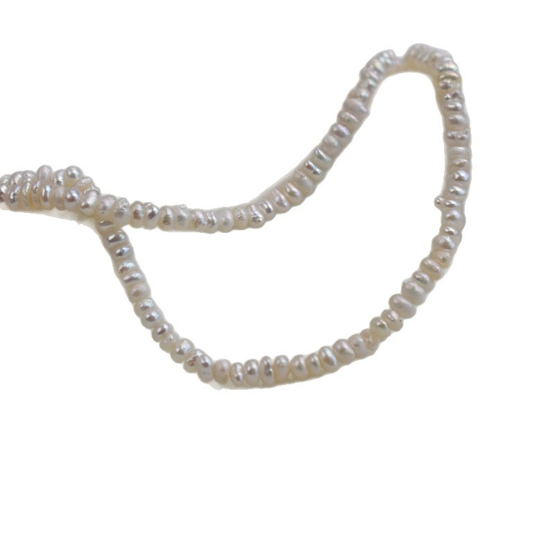 Prirodne slatkovodne plosnate perle, 2–3 mm, polugotov dijelovi za ogrlice DIY