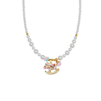 Колие с перли в стил карусел, нишов дизайн, висок клас, за жени