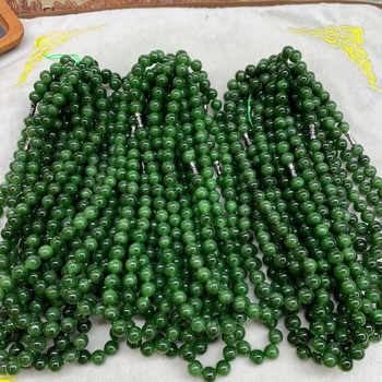 Ogrlica od jaspisa s okruglim perlama, privjesak, VS čistoća, brušenje i poliranje, prilagodljivo