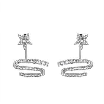 Naušnice u obliku zvjezdice od bakra, s postom od 18k zlata, stil lagan luksuz