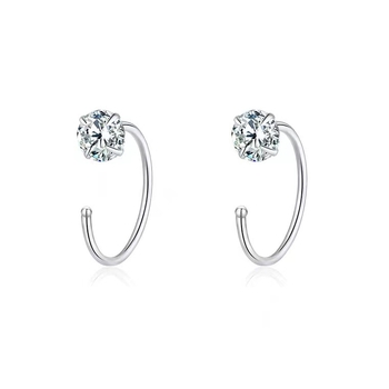 S999 sterling srebro – naušnice s cirkonima za žene, minimalistički i elegantni, blistav sjaj