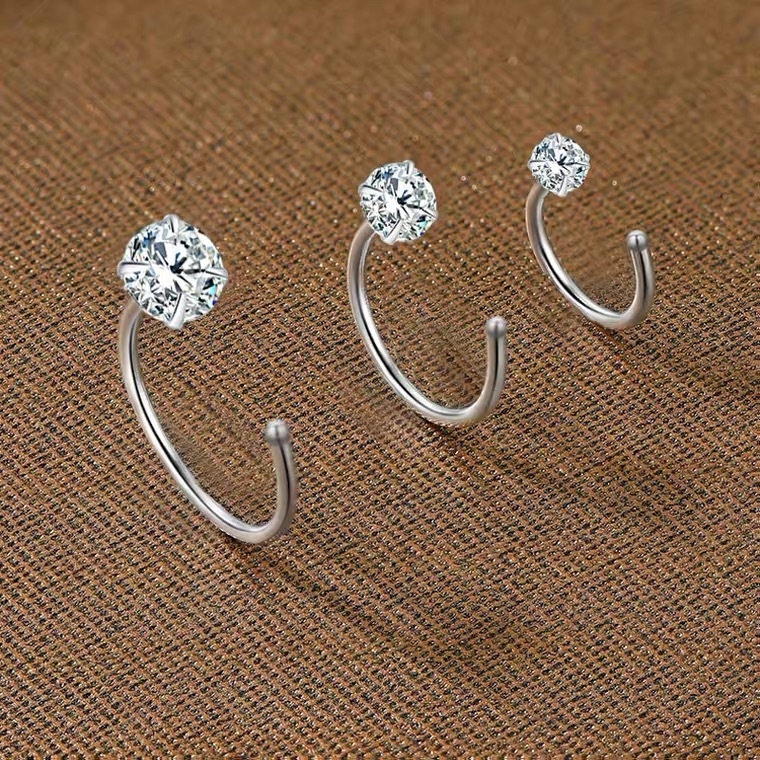 S999 sterling srebro – naušnice s cirkonima za žene, minimalistički i elegantni, blistav sjaj