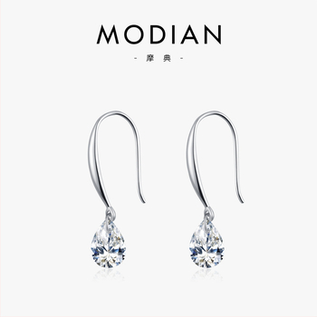 Σκουλαρίκια με σταγόνα νερού από 925 ασήμι – μινιμαλιστικό στυλ, ηλεκτροπλατίωση