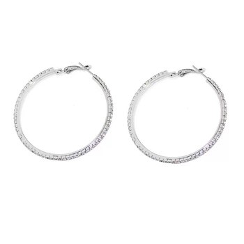 Juquan dijamantno ukrašene geometrijske hoop naušnice za žene – influencer stil, proljeće 2025