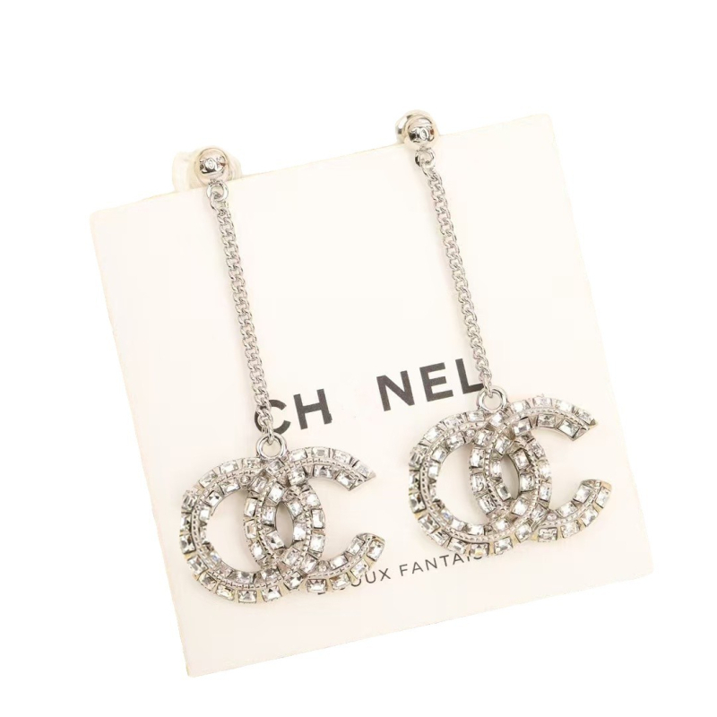 Naušnice od bakra stekstom u obliku slova/broja, dijamantnom ugradnjom, vilinski stil, za žene