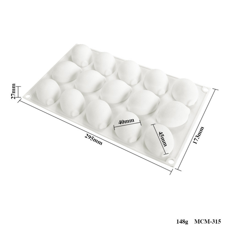 Silikonski kalup za tortu – 15-dijelni set, voćna mousse, nepravilnog oblika, pojedinačno zapakiran