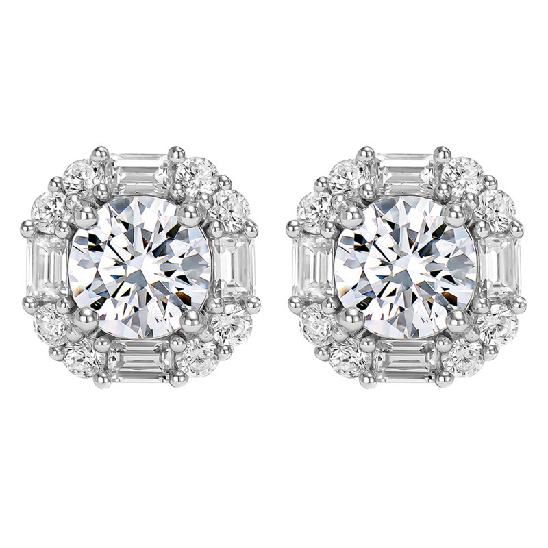 Naušnice Rock Candy Diamond Stud, S925 srebro, zlatno premazivanje, geometrijski oblik, visoke klase