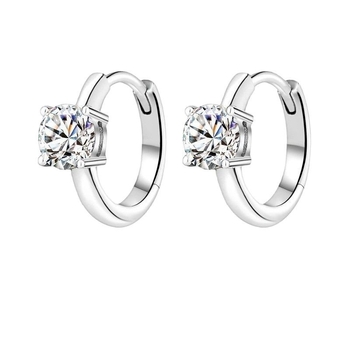 Moissanite naušnice od srebra 925, četveroprug pričvršćivanje, geometrijski dizajn, za žene