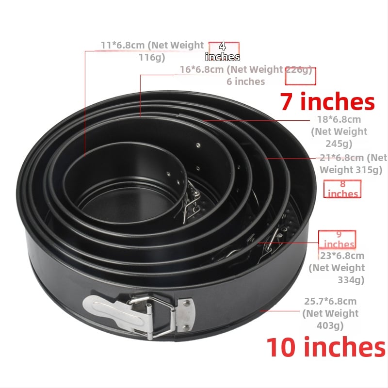 Kružni kalup za tortu s zaključnim dnom, od karbonskog čelika, s nelepljivim premazom