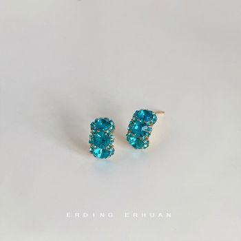 Bright Eyes bakrene naušnice s dijamantnim premazom, geometrijski dizajn za žene