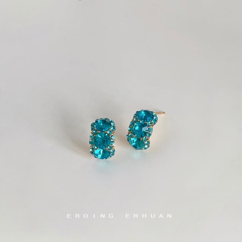 Bright Eyes bakrene naušnice s dijamantnim premazom, geometrijski dizajn za žene