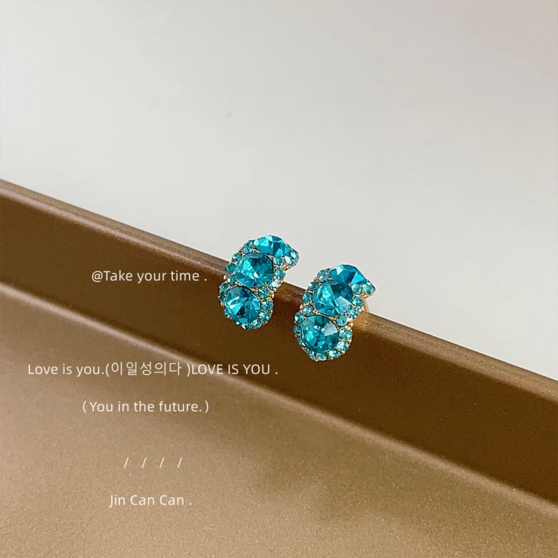 Bright Eyes bakrene naušnice s dijamantnim premazom, geometrijski dizajn za žene