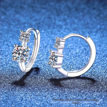 Cercei Moss Agate, Argint 925, cu diamant încrustat, design geometric, cod E270