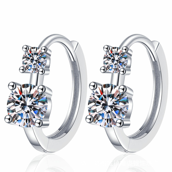 Cercei Moss Agate, Argint 925, cu diamant încrustat, design geometric, cod E270