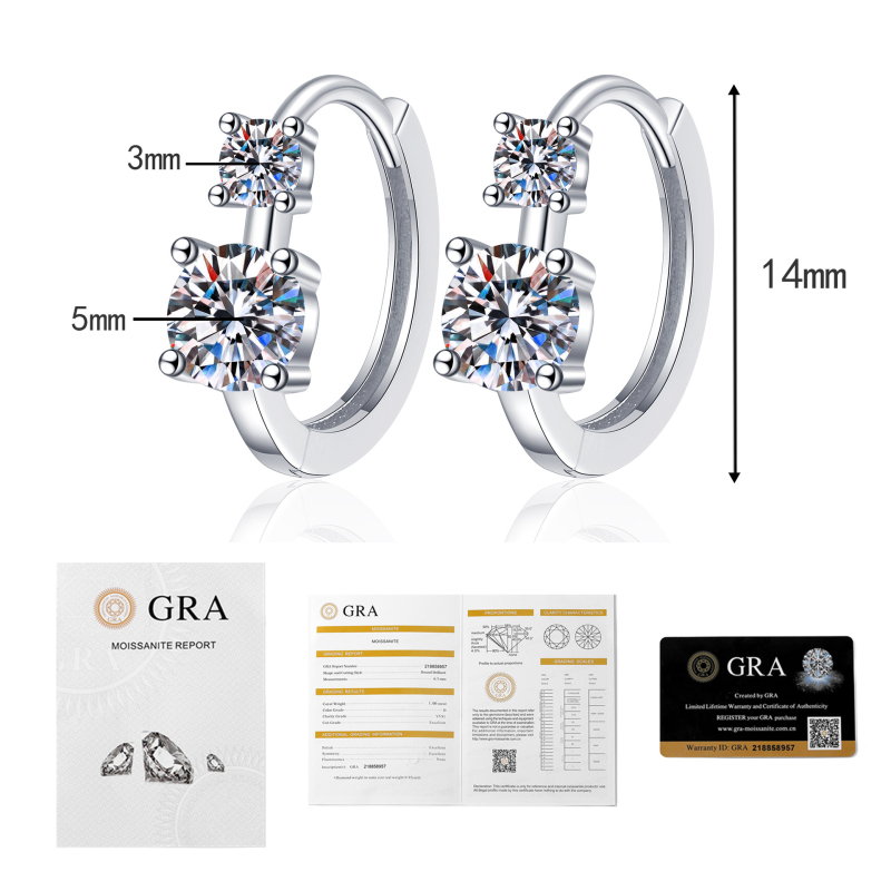 Cercei Moss Agate, Argint 925, cu diamant încrustat, design geometric, cod E270