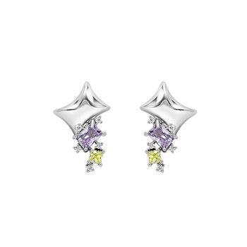Cercei geometrici – Sheng Jewelry, electroplated, pentru femei, stil modern, vară 2024