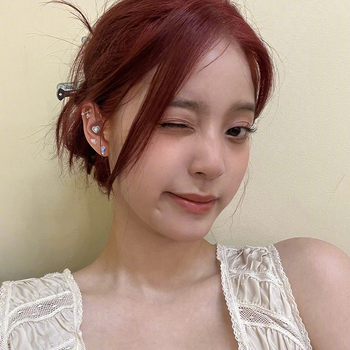 Geometrijski naušnice od legure, elektroplacirani završetak, set naušnica za uho, lagani luksuz, stil Japana i Koreje