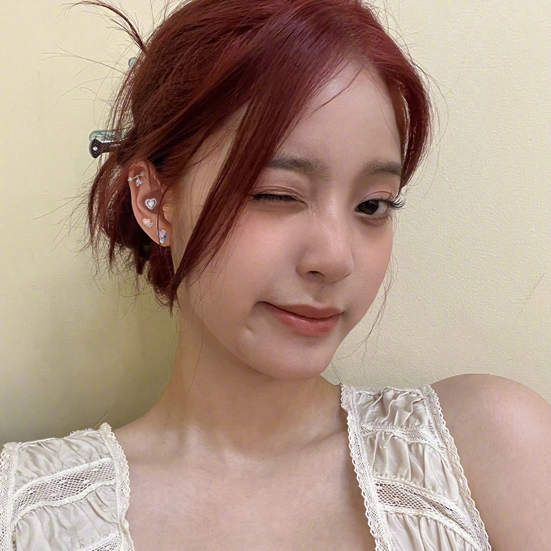 Geometrijski naušnice od legure, elektroplacirani završetak, set naušnica za uho, lagani luksuz, stil Japana i Koreje