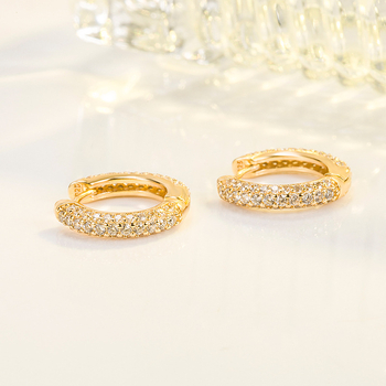 Naušnice – bakar, geometrijski krug, diamantna završna obrada, francuski retro stil, za žene