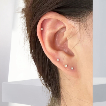 Naušnice od 925 srebra s rhinestones – minimalistične, kompaktne, unisex, za svakodnevno nošenje