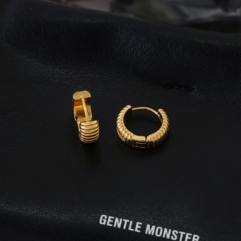 Wanxing naušnice od nehrđajućeg čelika geometrijskog oblika elektroplatiranje za žene