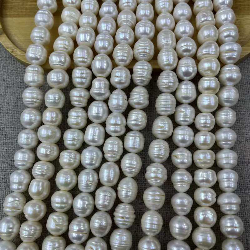 Nyers édesvízi gyöngyök, barokk stílus, magas ragyogás — 2023 tél kiadás