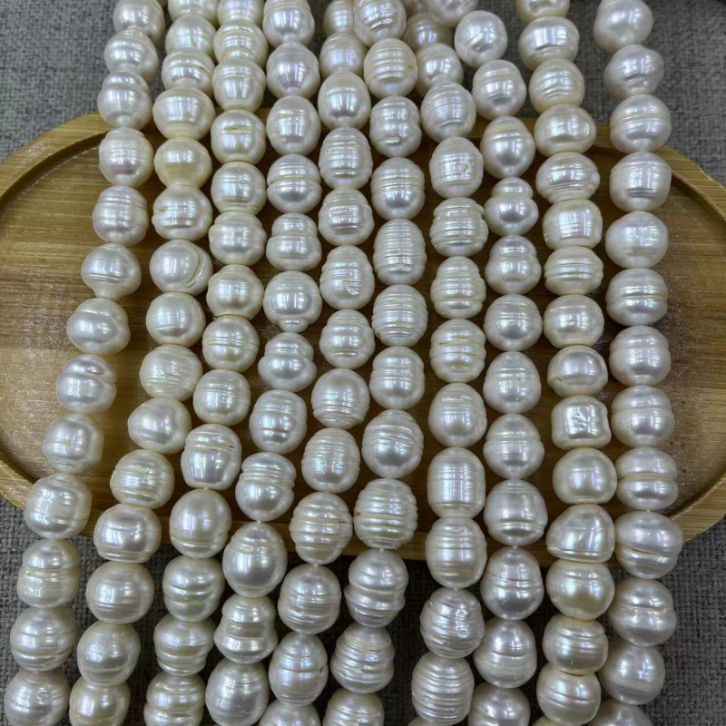 Nyers édesvízi gyöngyök, barokk stílus, magas ragyogás — 2023 tél kiadás