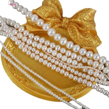 Zhiteng Jewelry természetes édesvízi gyöngyök — majdnem kerek, Bare Stone stílus, meztelen gyöngyök