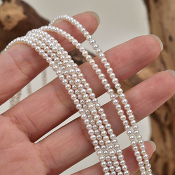 Prirodne slatkovodne bisere, gotovo okrugle, 2–3 mm, labave perle za DIY nakit, poluproizvod ogrlice