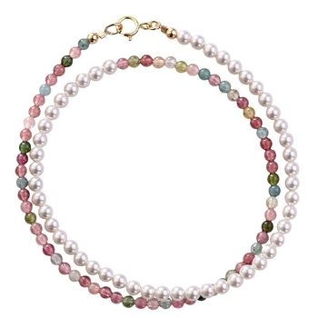 Narukvica s dvostrukim slojem turmalinskih perlica za žene, ručna izrada, lagani luksuz, dodatak za ruku (Materijal: Turmalin; Stil: Žene; Sloj: Dva; Poreklo: Shantwei)