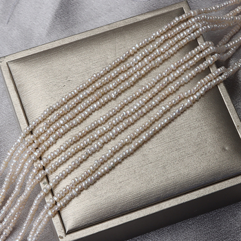 Édesvízi lapos gyöngyök – nyers gyöngyök, DIY félkész termék, kb. 37-38 cm hosszú szál, márka Zhenzhen